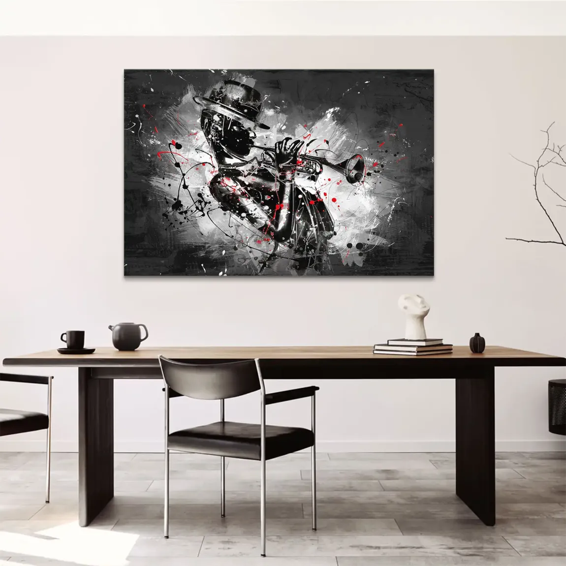 Jazzman Noir Symphony Leinwand Bild