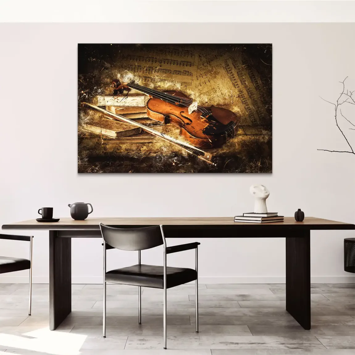 Golden Strings Melodie Leinwand Bild