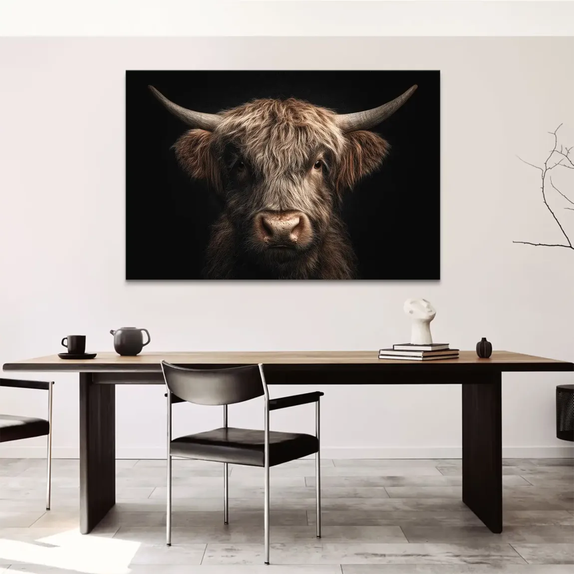Edles Hochlandrind Leinwand Bild