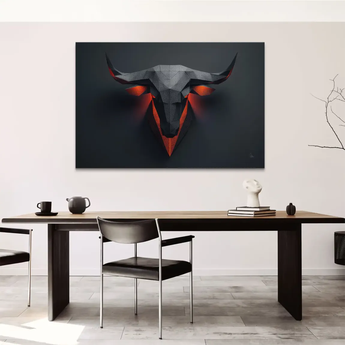 Edler Stierkopf Leinwand Bild