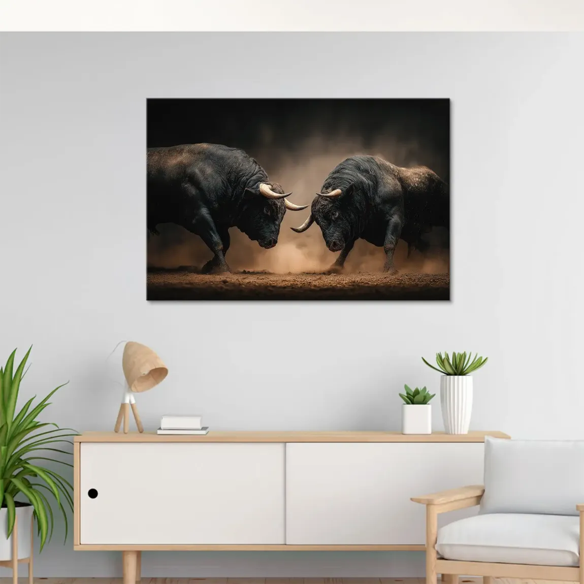 Bulls of Valor Leinwand Bild
