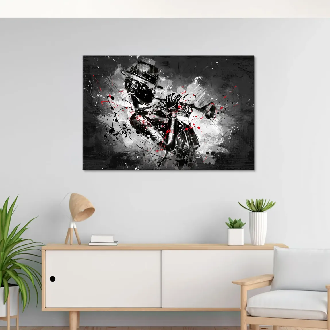 Jazzman Noir Symphony Leinwand Bild