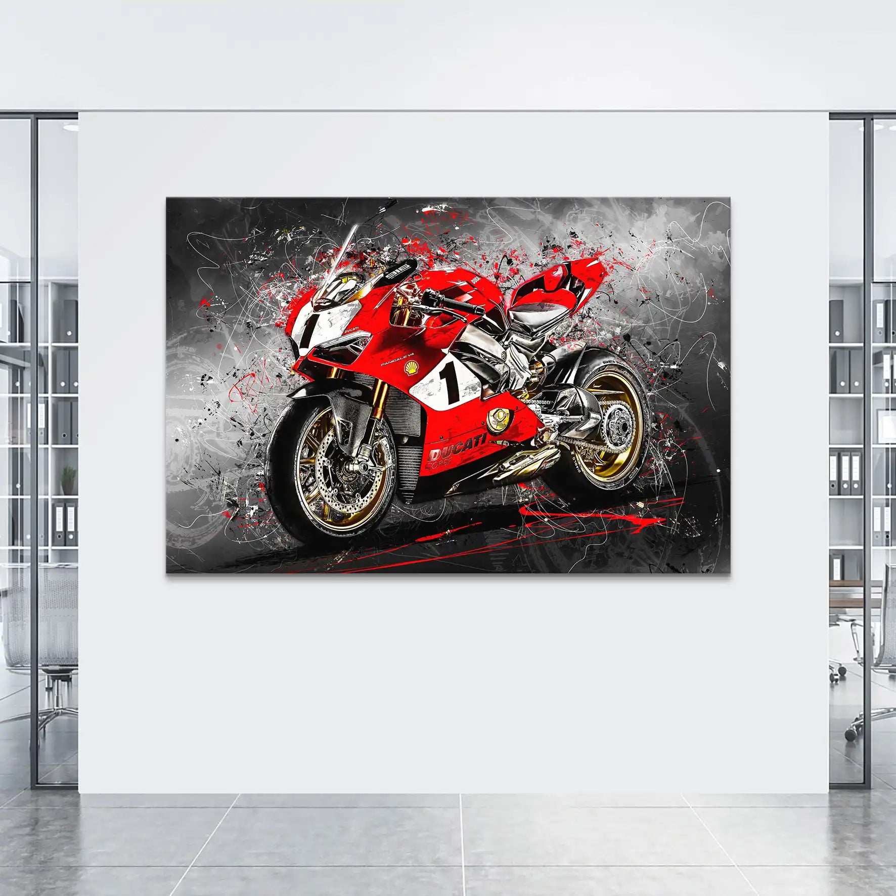 Ducati 916 Anniversario Abstrakt Leinwand Bild INGALERIE