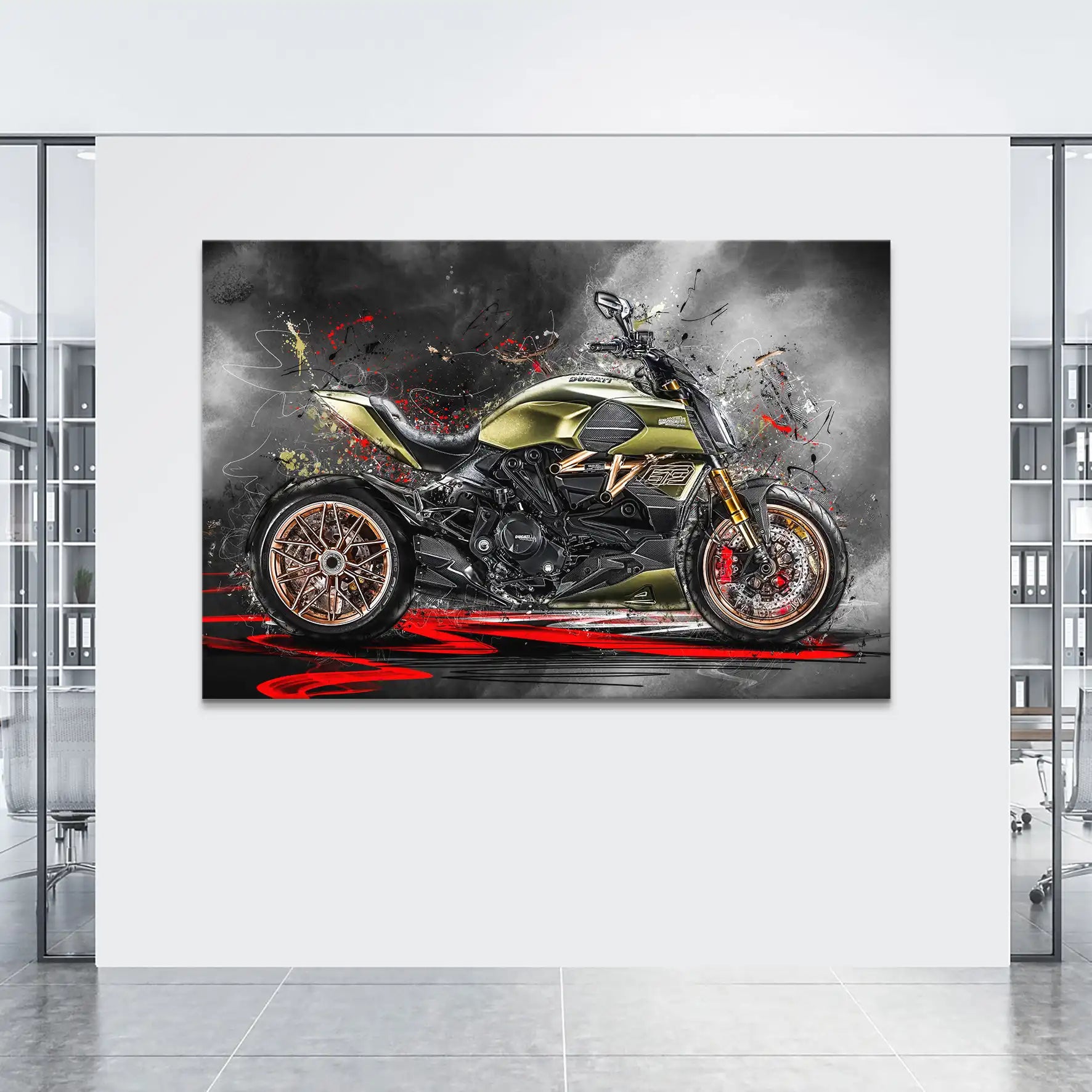 Ducati Diavel Lambo Leinwand Bild INGALERIE