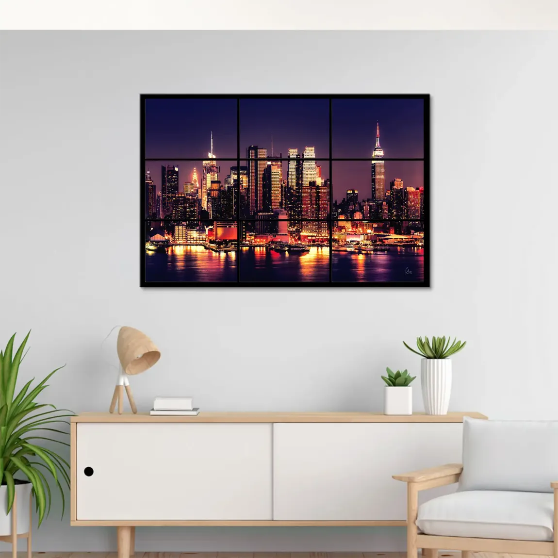 New York Skyline View Leinwand Bild
