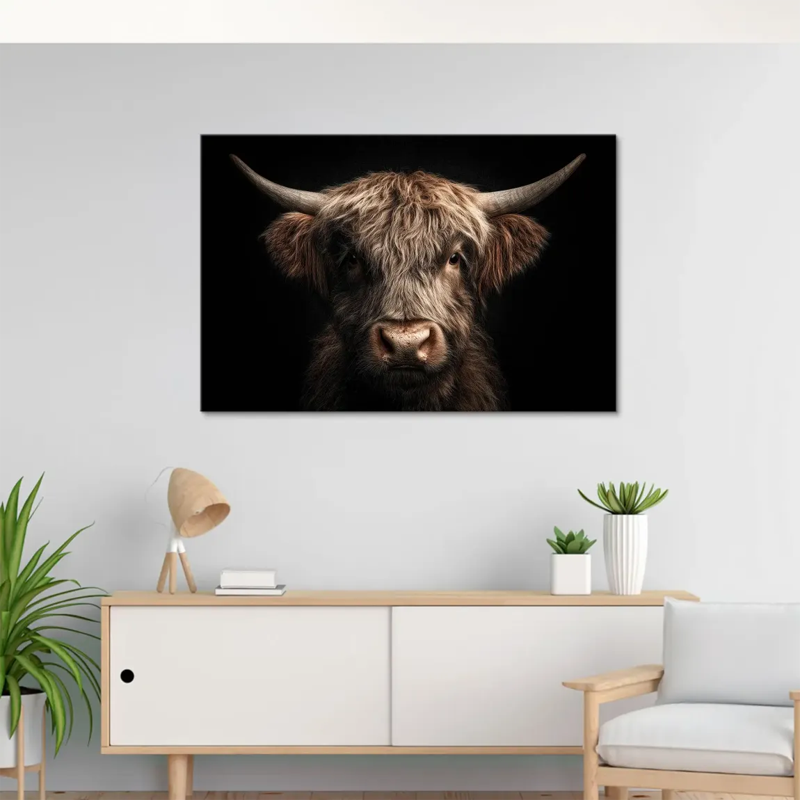 Edles Hochlandrind Leinwand Bild