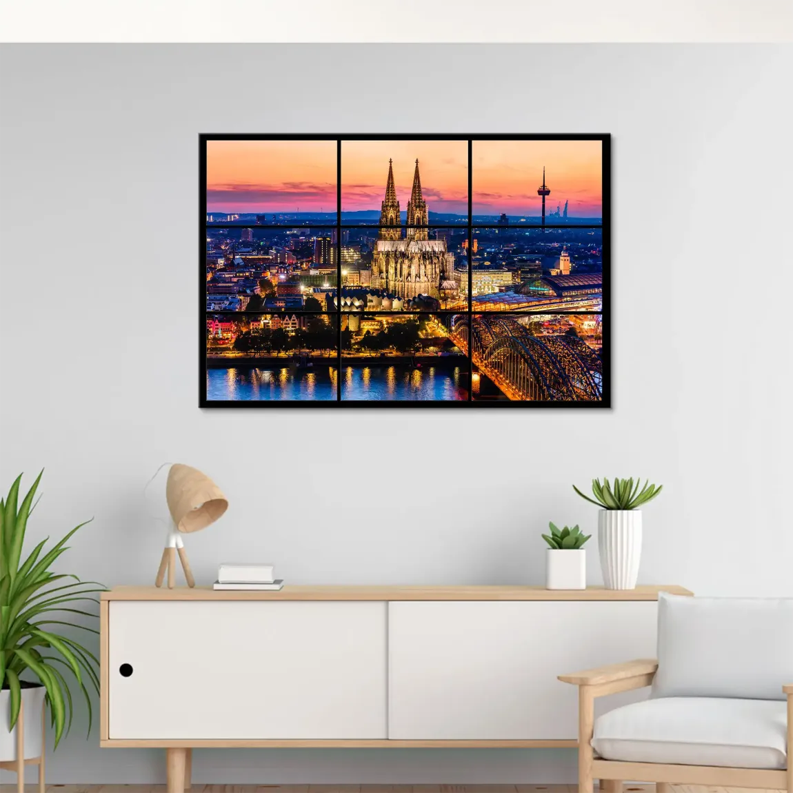 Köln Skyline View Leinwand Bild