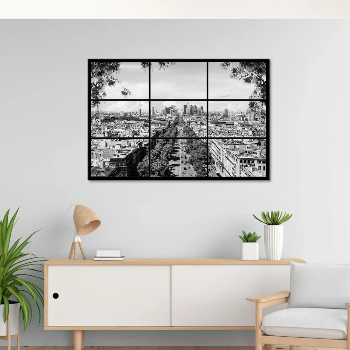 Paris Avenue Noir Leinwand Bild