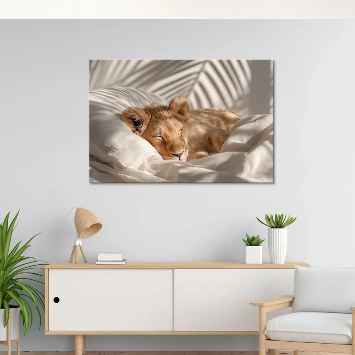 Schlafender Löwe Leinwand Bild