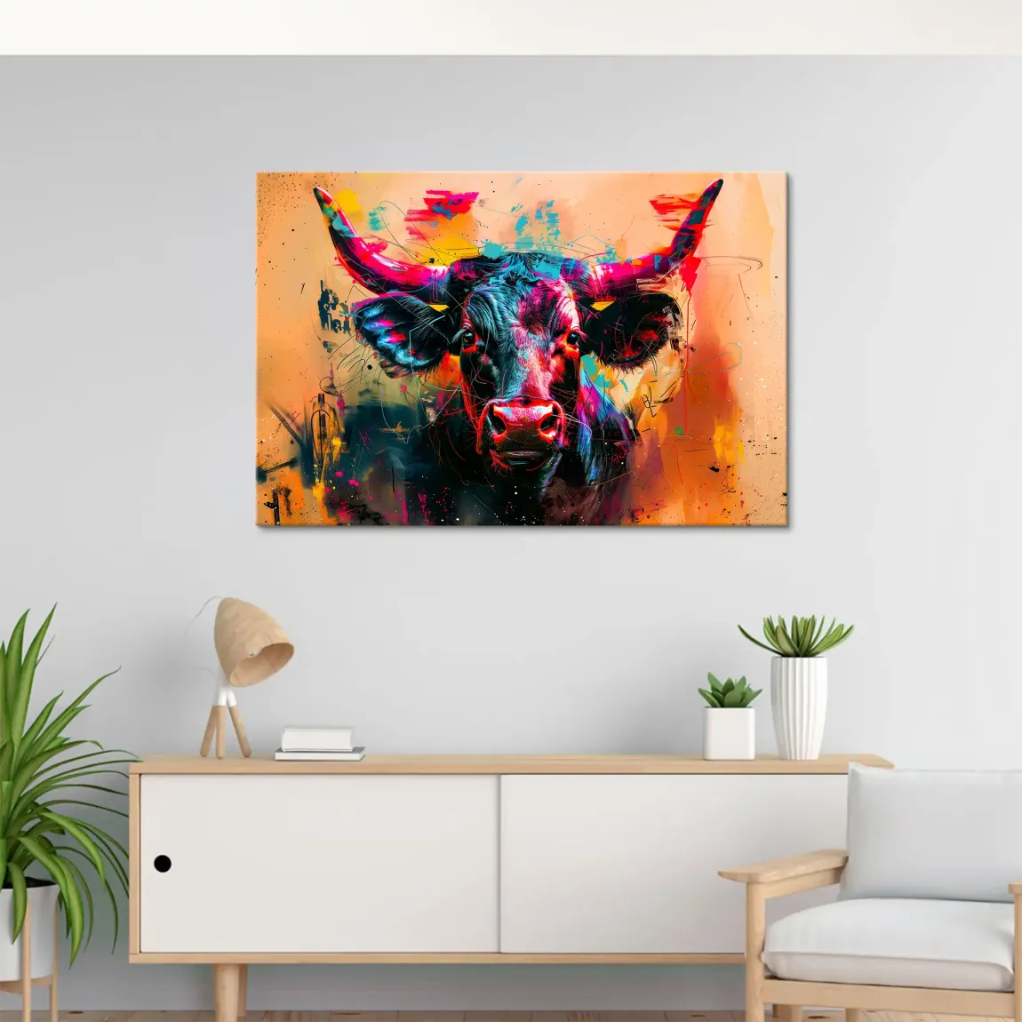 Majestic Bull Leinwand Bild