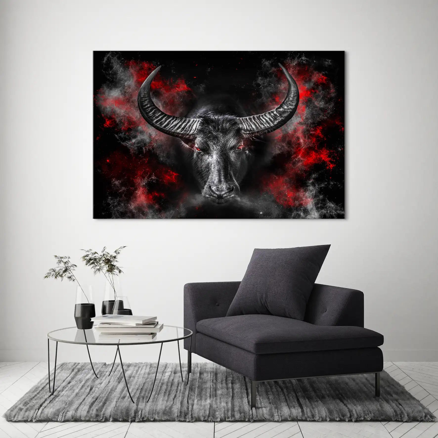 Stier Abstrakt Style Leinwand Bild INGALERIE