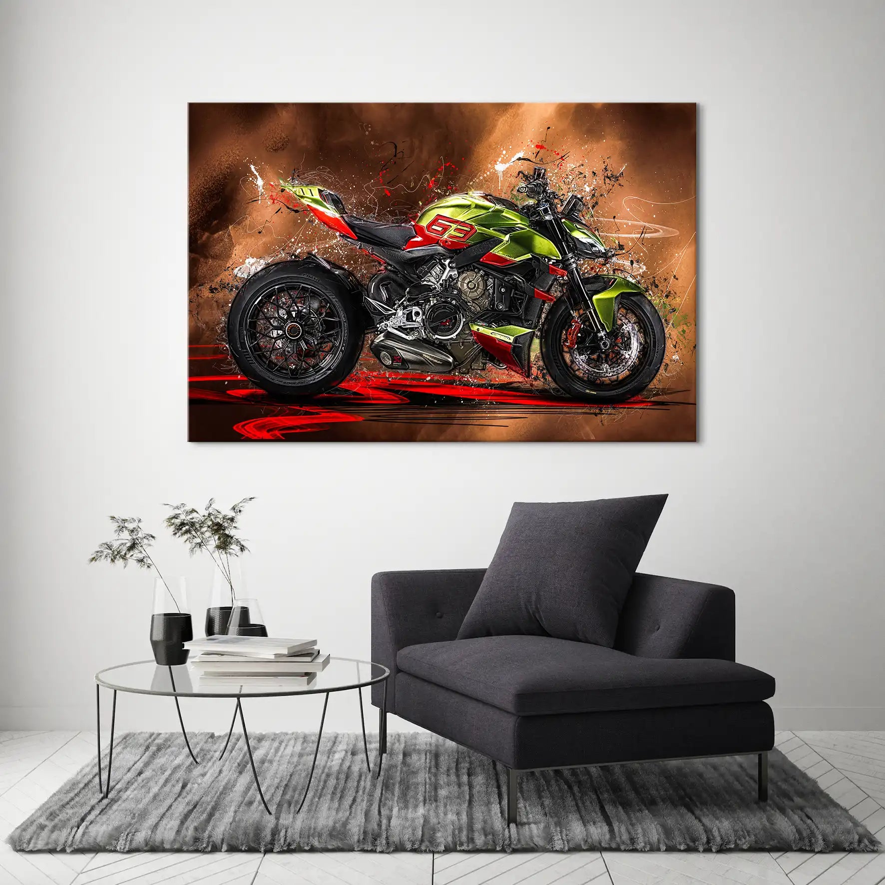 Ducati Streetfighter Lambo Leinwand Bild INGALERIE