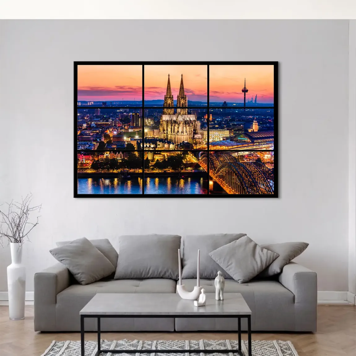 Köln Skyline View Leinwand Bild