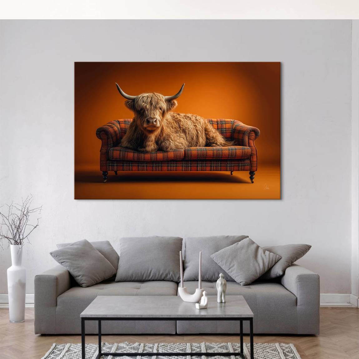 Highland Lounge Leinwand Bild