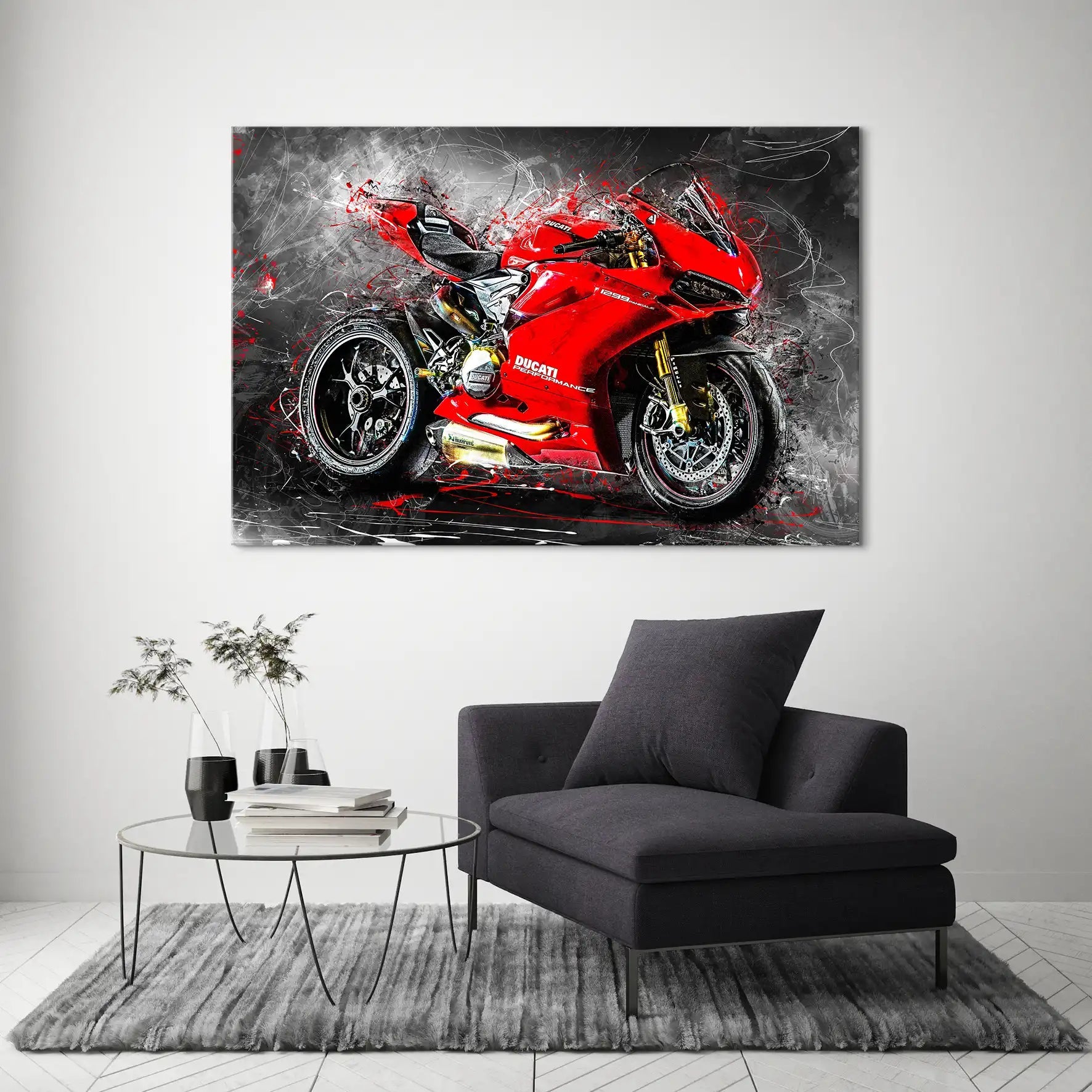 Ducati Panigale 1299 Abstrakt Leinwand Bild INGALERIE