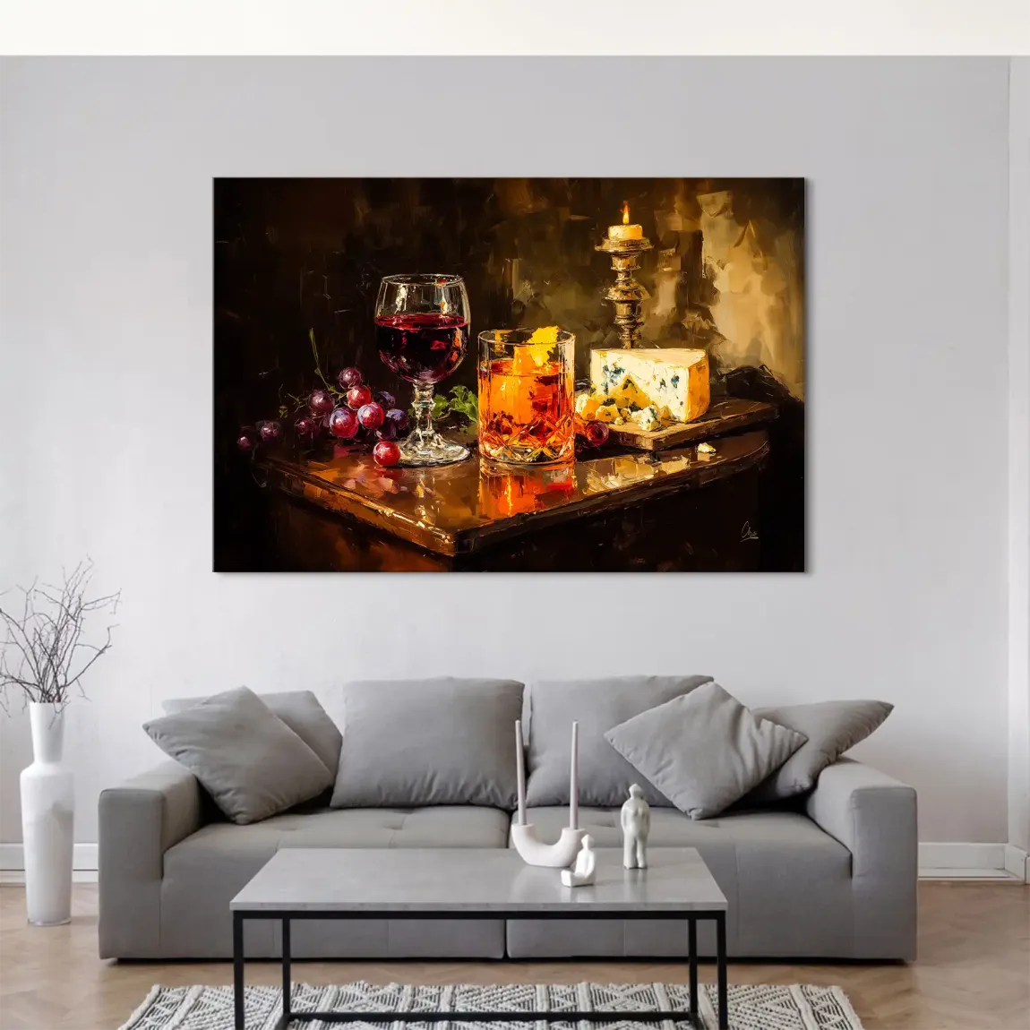 Wein & Genuss Leinwand Bild