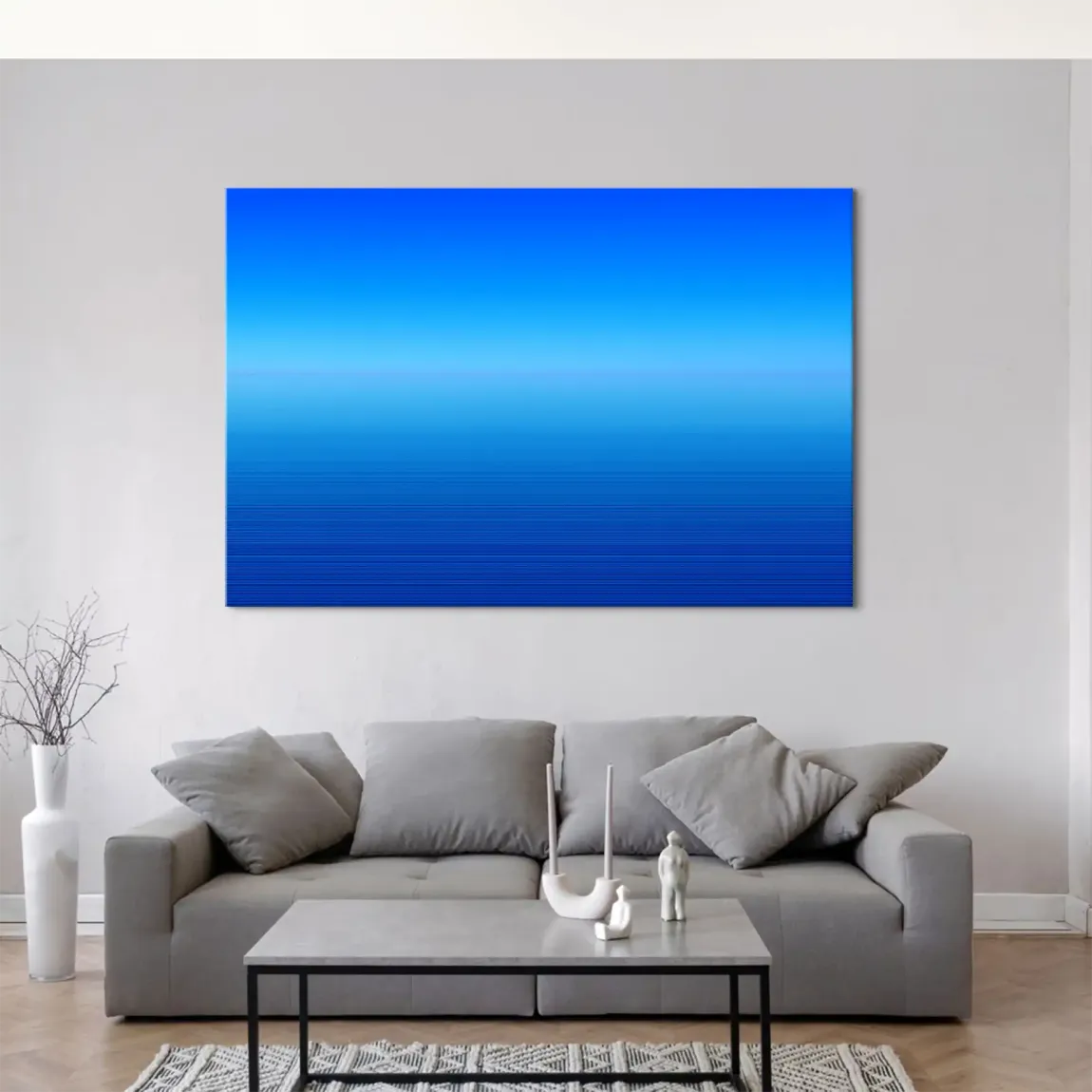Blauer Horizont Leinwand Bild