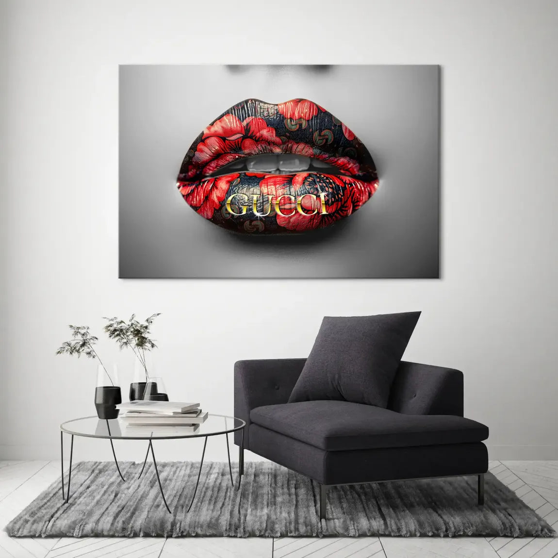 Gucci Lips Nr.2 Leinwand Bild INGALERIE