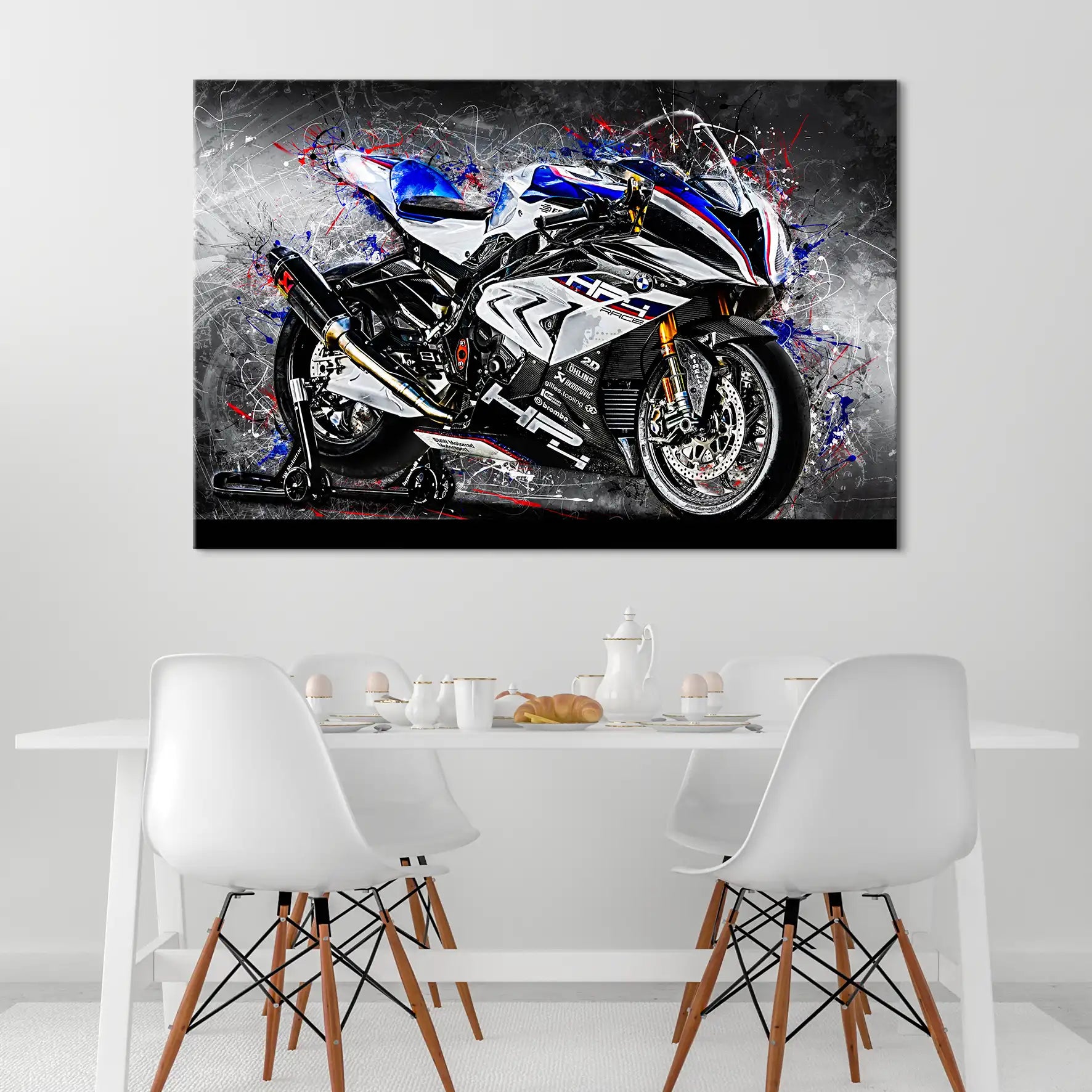 BMW HP4 Race Abstrakt Leinwand Bild INGALERIE