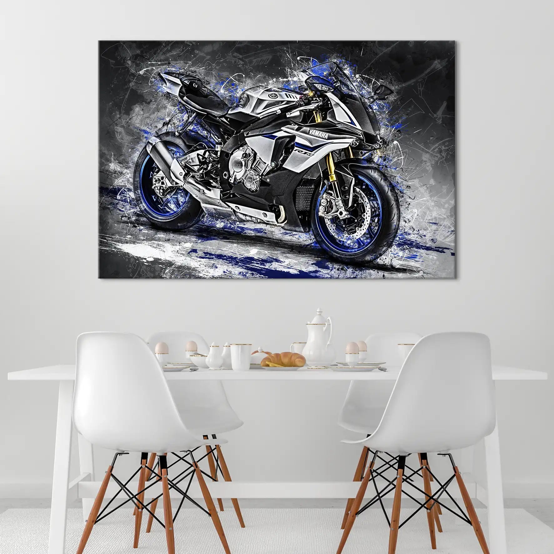 Yamaha R1M Abstrakt Leinwand Bild INGALERIE