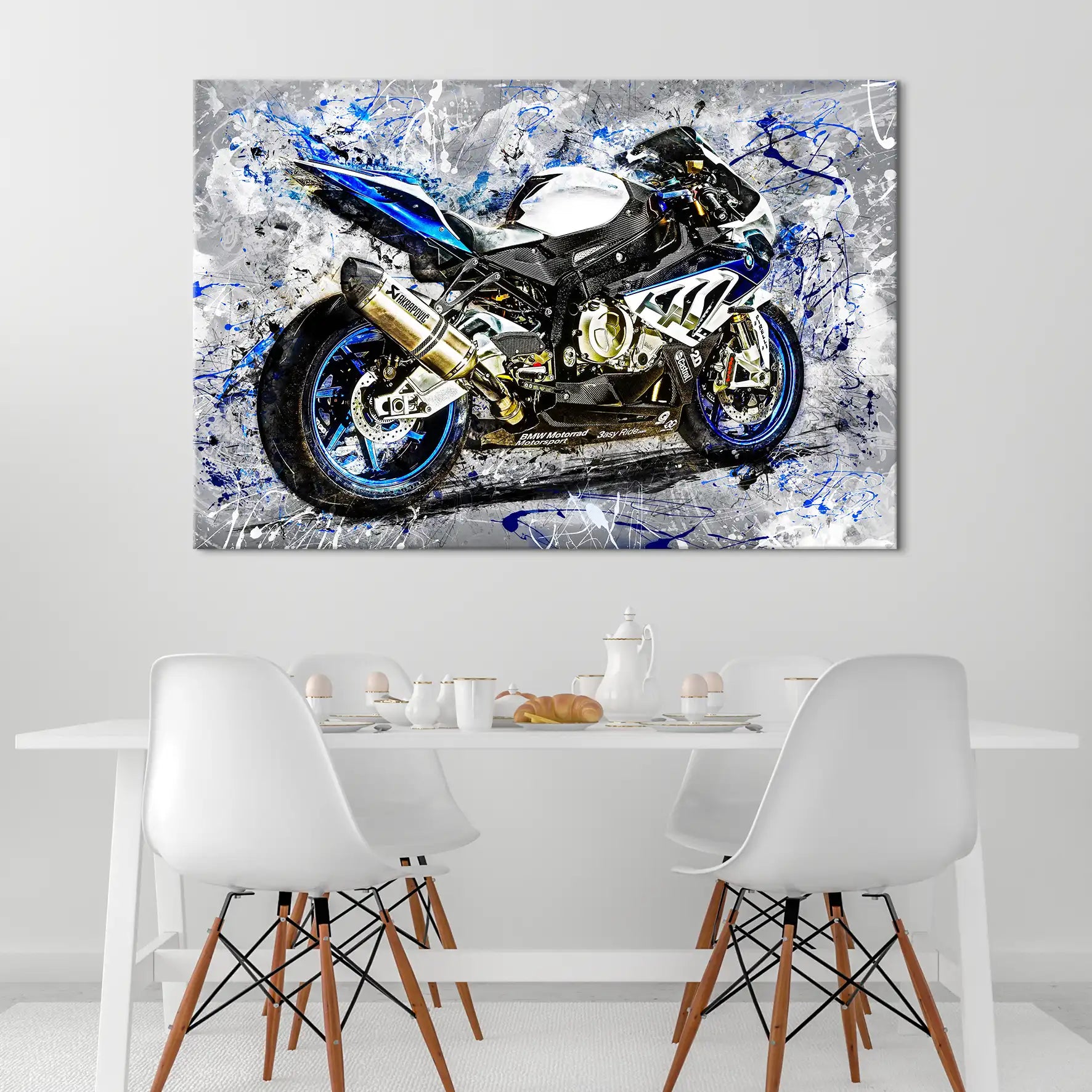 BMW HP4 Abstrakt Leinwand Bild INGALERIE