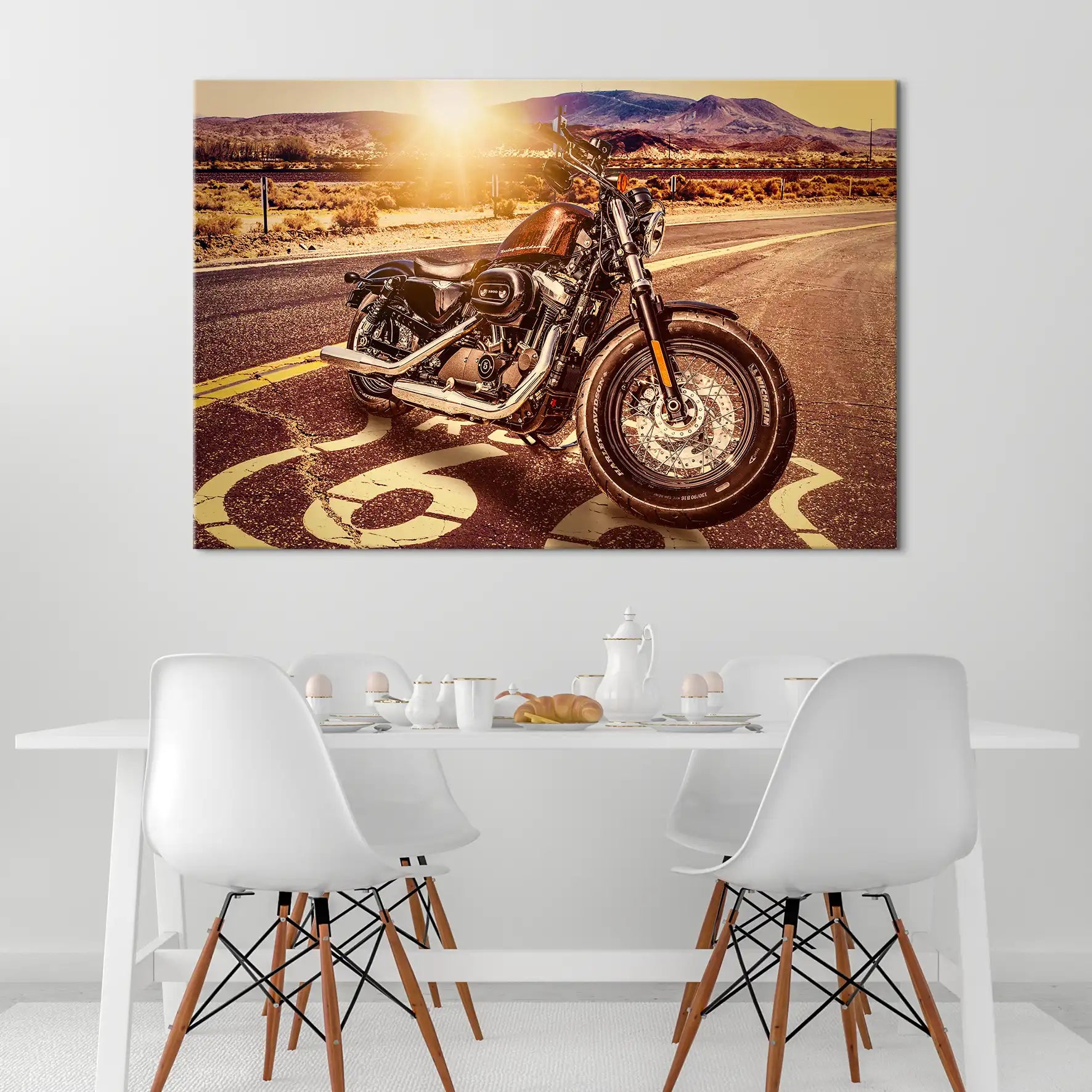 Harley Bobber Leinwand Bild INGALERIE