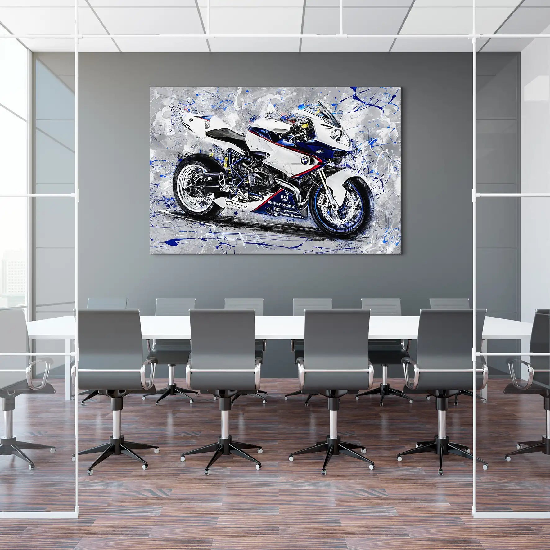 BMW HP2 Sport Abstrakt Leinwand Bild INGALERIE