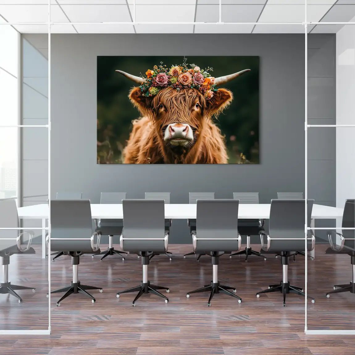 Highland Cow Leinwand Bild INGALERIE