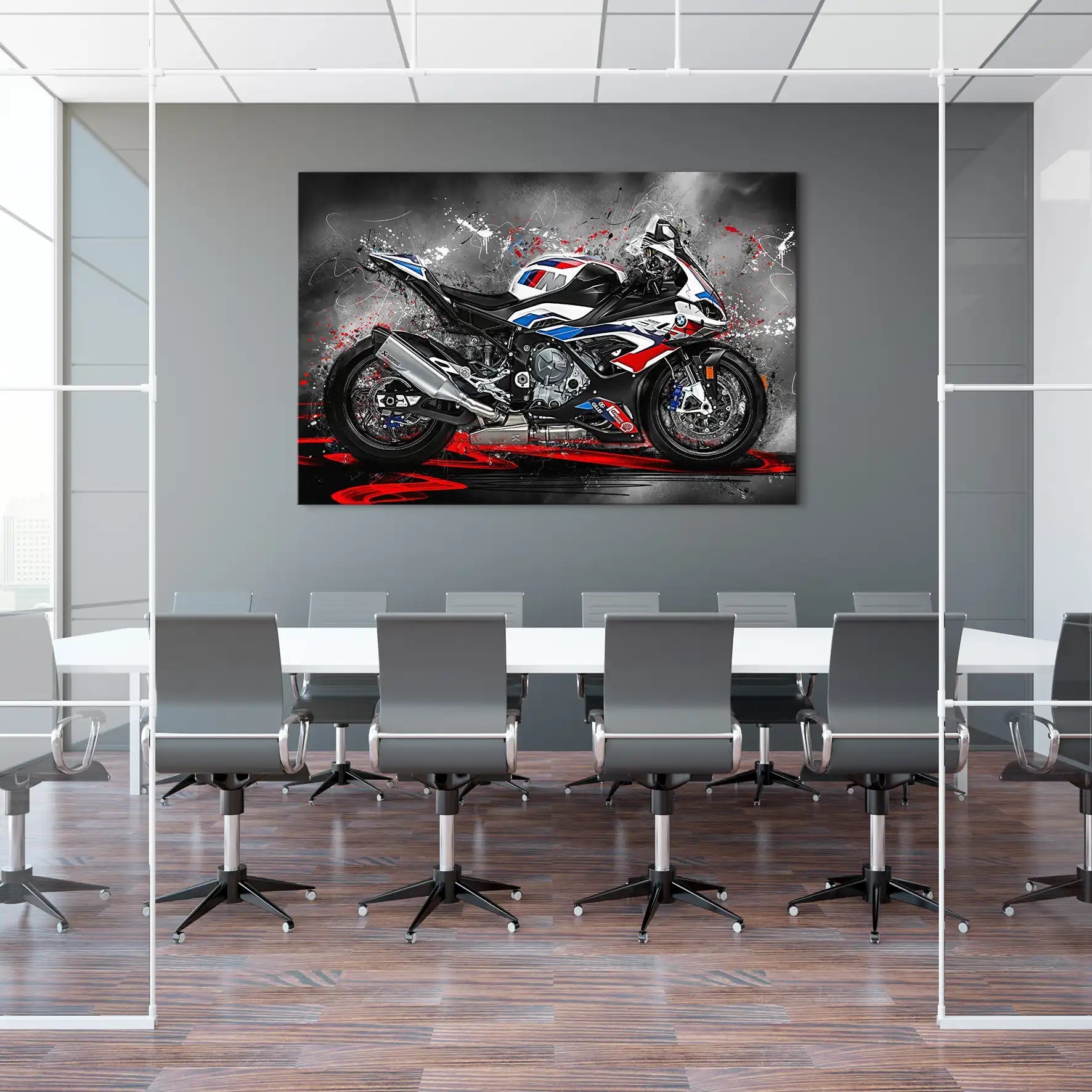 BMW M1000RR Abstrakt Leinwand Bild INGALERIE