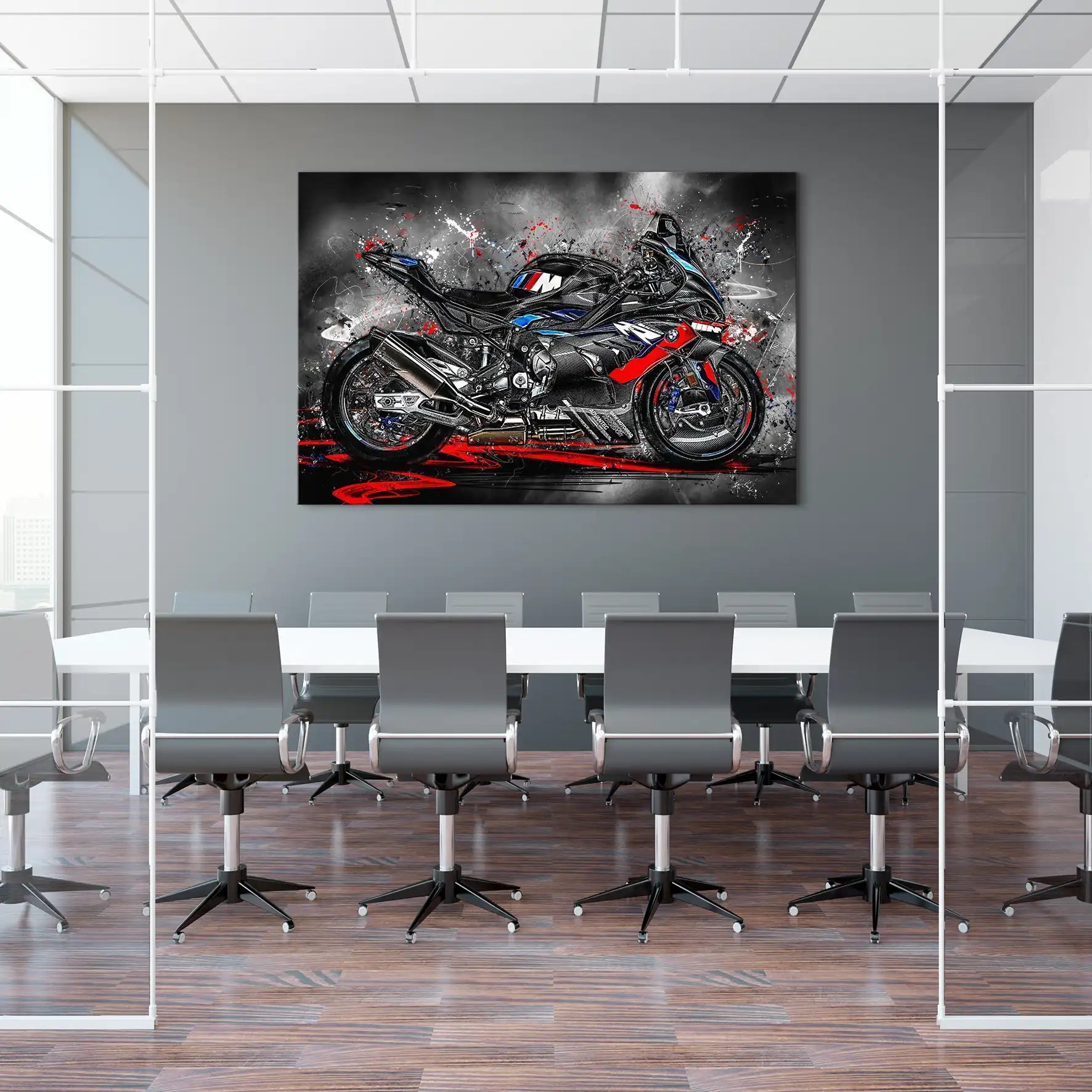 BMW M1000RR Black Leinwand Bild INGALERIE