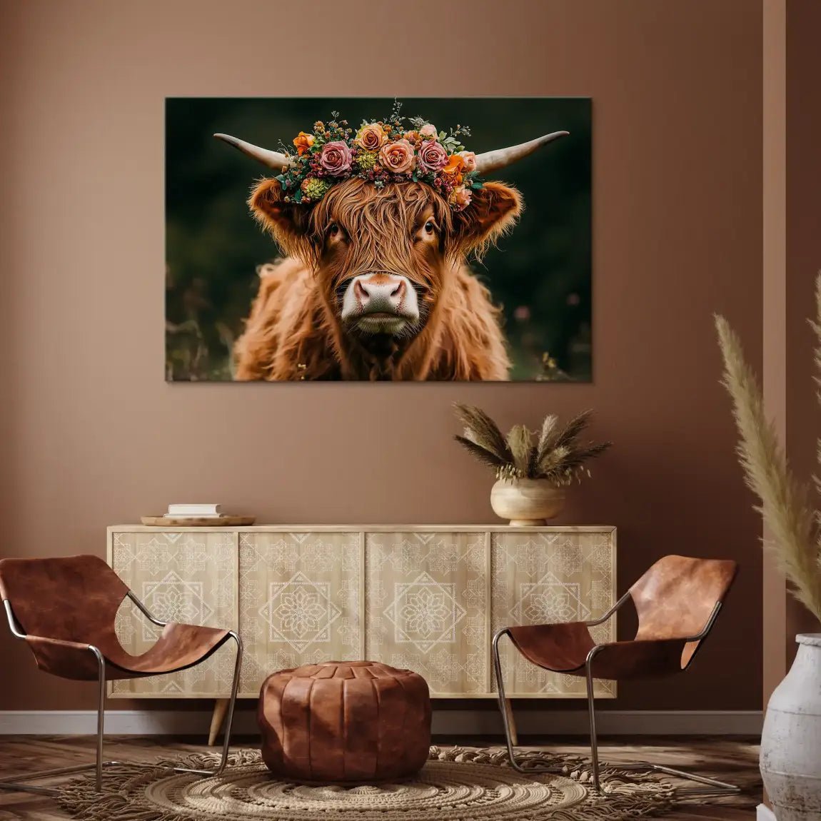 Highland Cow Leinwand Bild INGALERIE