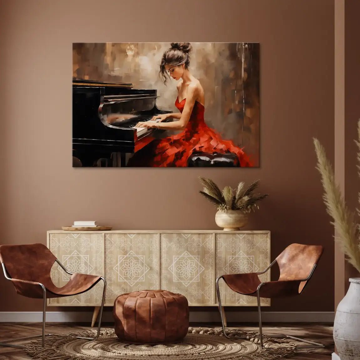 Beautyful Piano Player Leinwand Bild INGALERIE