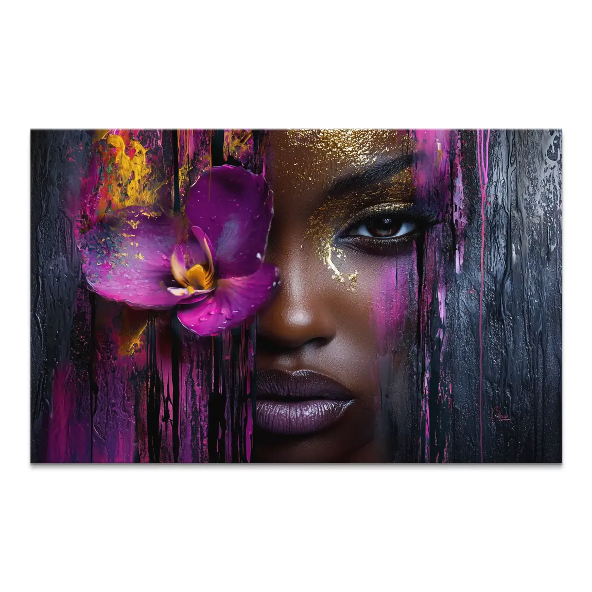 Orchideenzauber der Stille Leinwand Bild INGALERIE
