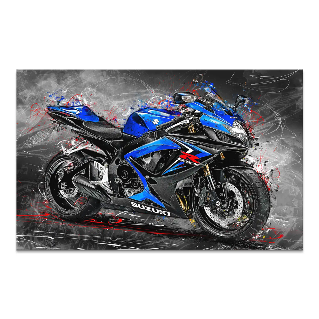 Suzuki GSXR 600 Abstrakt Leinwand Bild INGALERIE