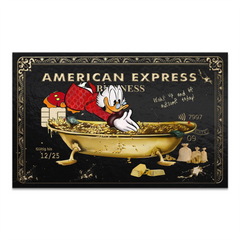 Dagobert Amex Badewanne Edition Leinwand Bild