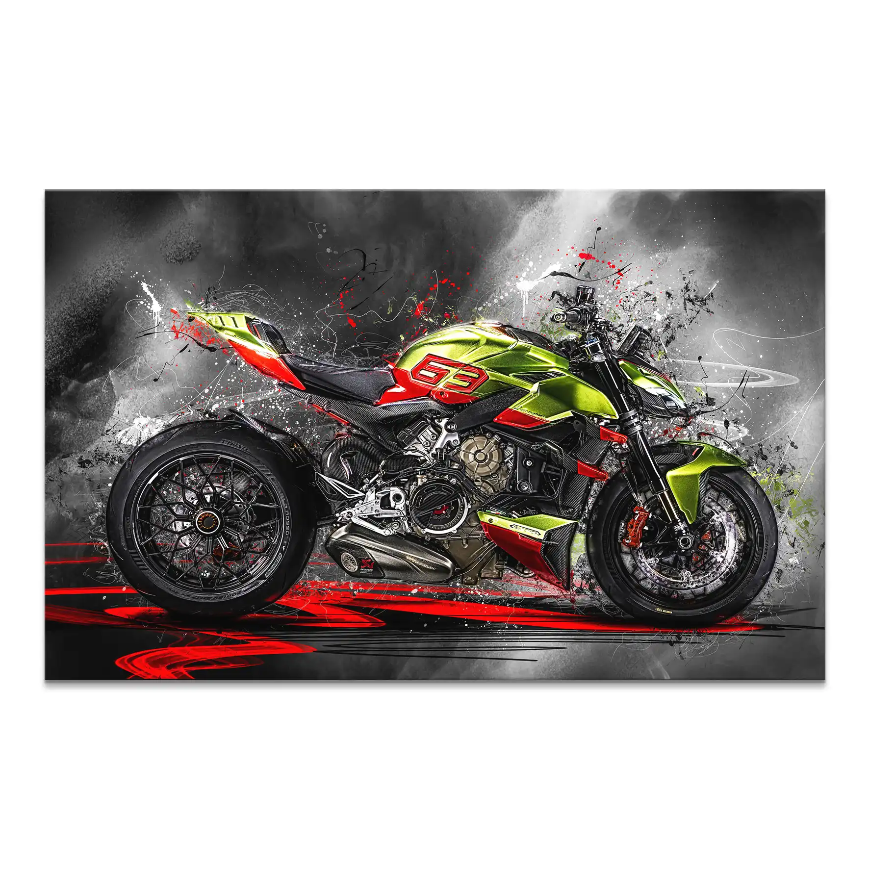 Ducati Streetfighter Lambo Style Leinwand Bild INGALERIE