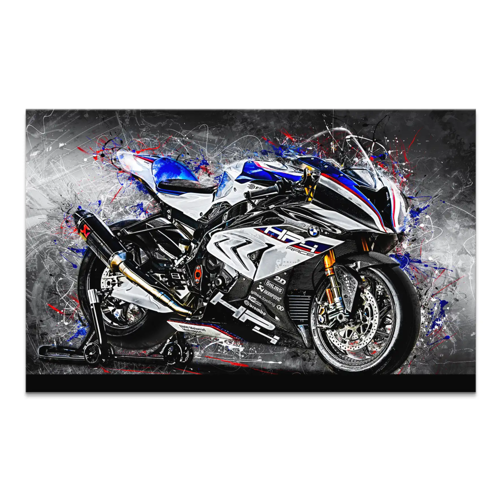 BMW HP4 Race Abstrakt Leinwand Bild INGALERIE