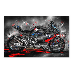 BMW M1000RR Black Leinwand Bild