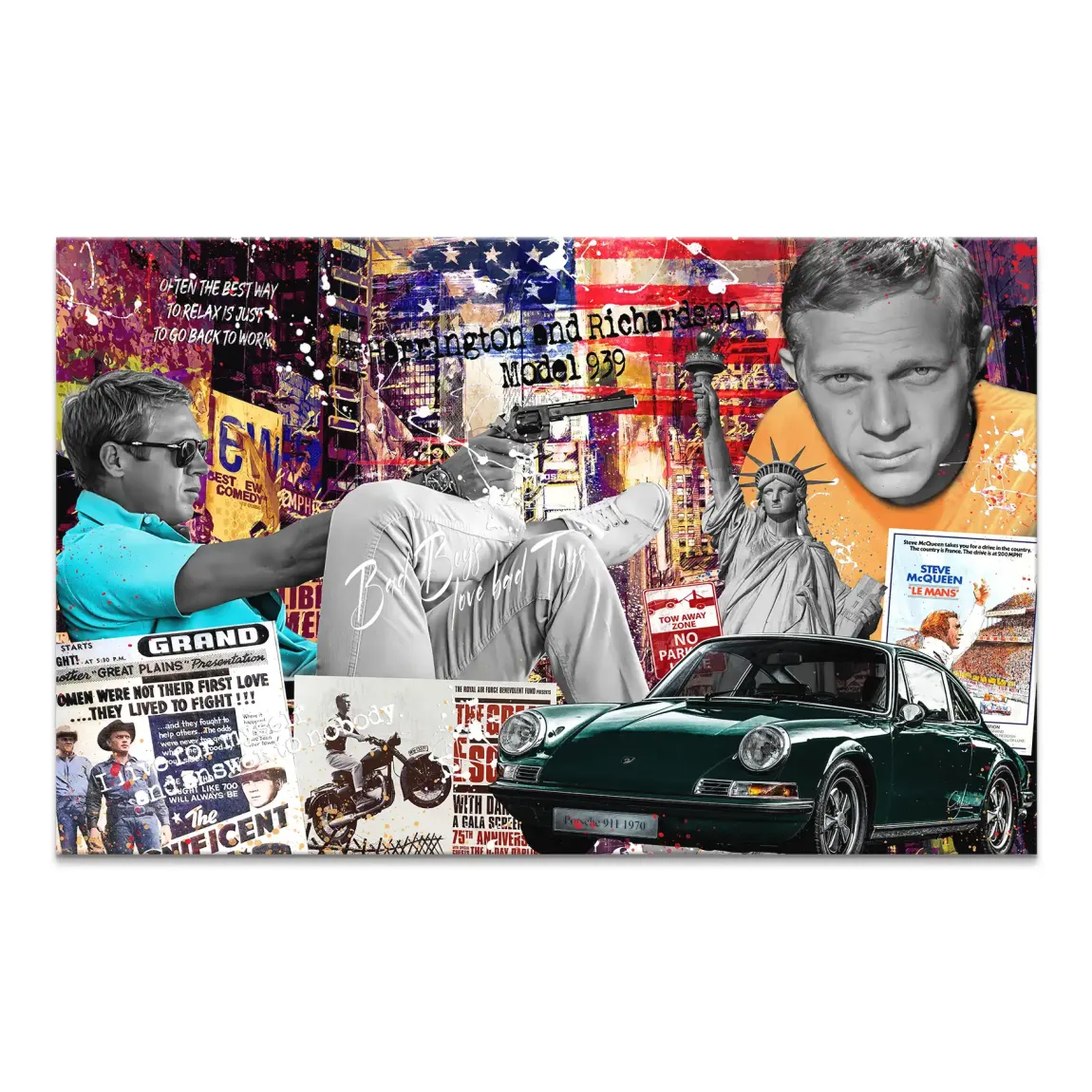American Legend Steve McQueen Leinwand Bild