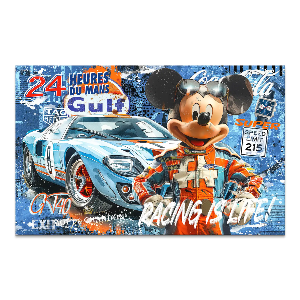 Micky Gulf Racing Leinwand Bild INGALERIE