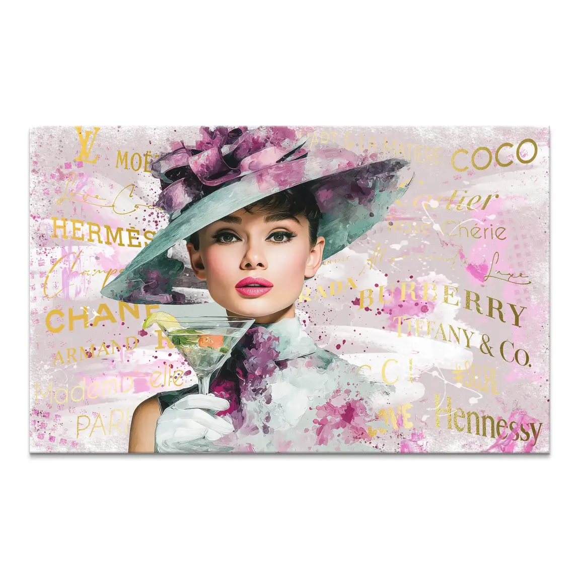 Audrey Hepburn Couture Elegance Leinwand Bild