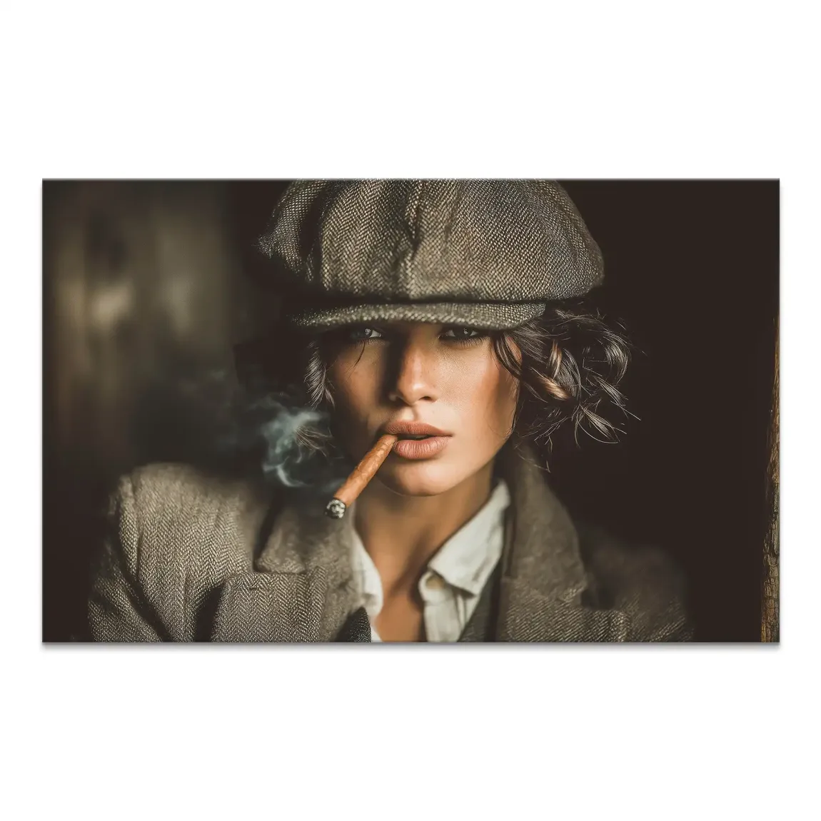 Zigarre und Charme Leinwand Bild