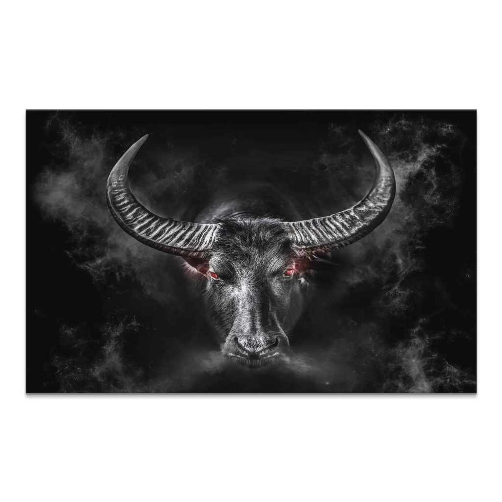 Stier Black Style Leinwand Bild INGALERIE