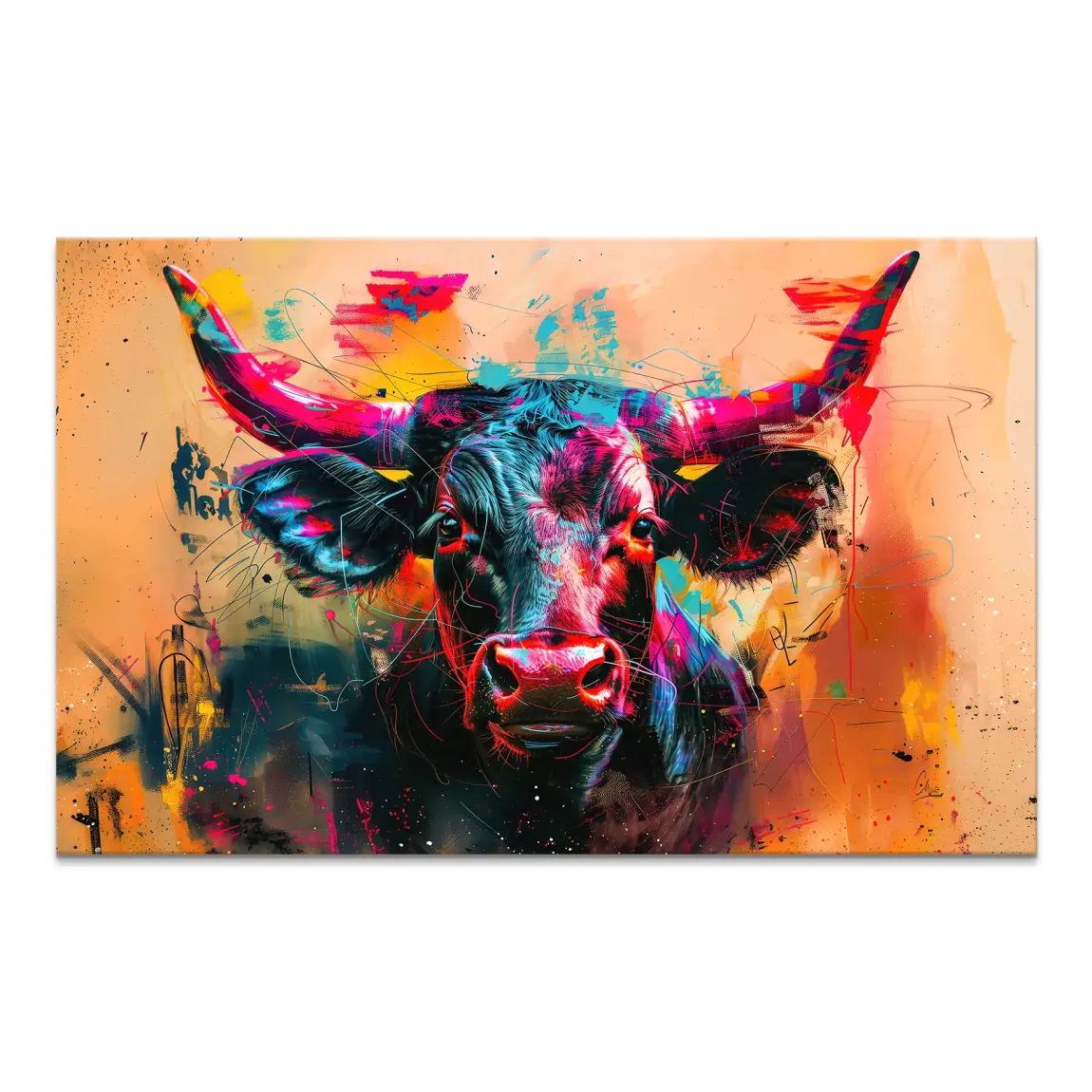 Majestic Bull Leinwand Bild