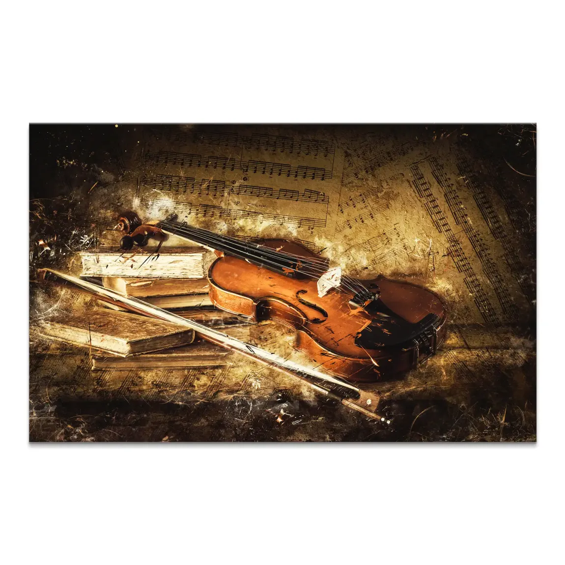 Golden Strings Melodie Leinwand Bild