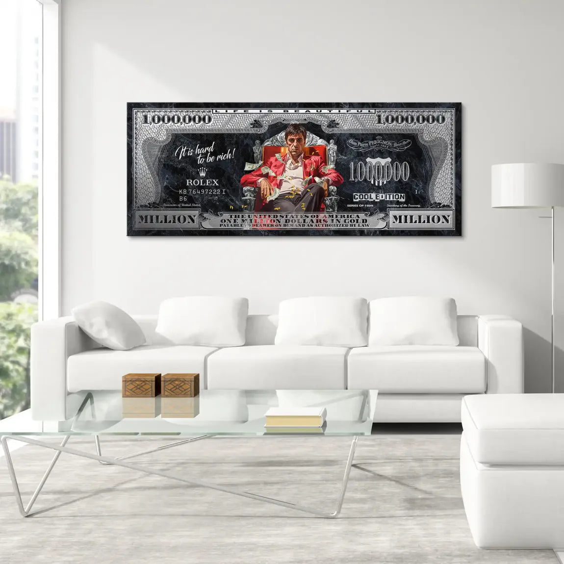 Scarface Million Dollar Prestige Leinwand Bild
