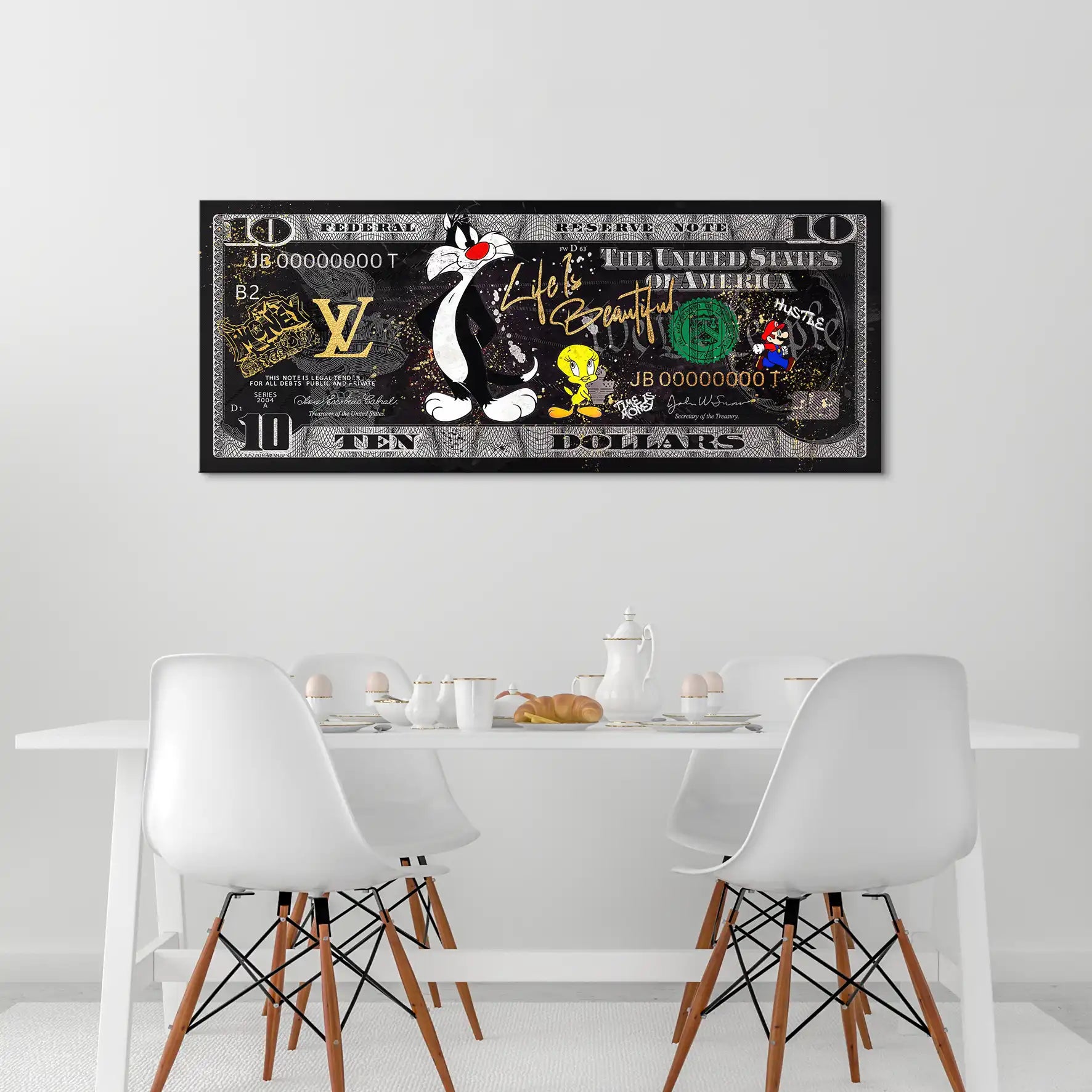 Tweety und Sylvester Hustle Dollar Leinwand Bild INGALERIE