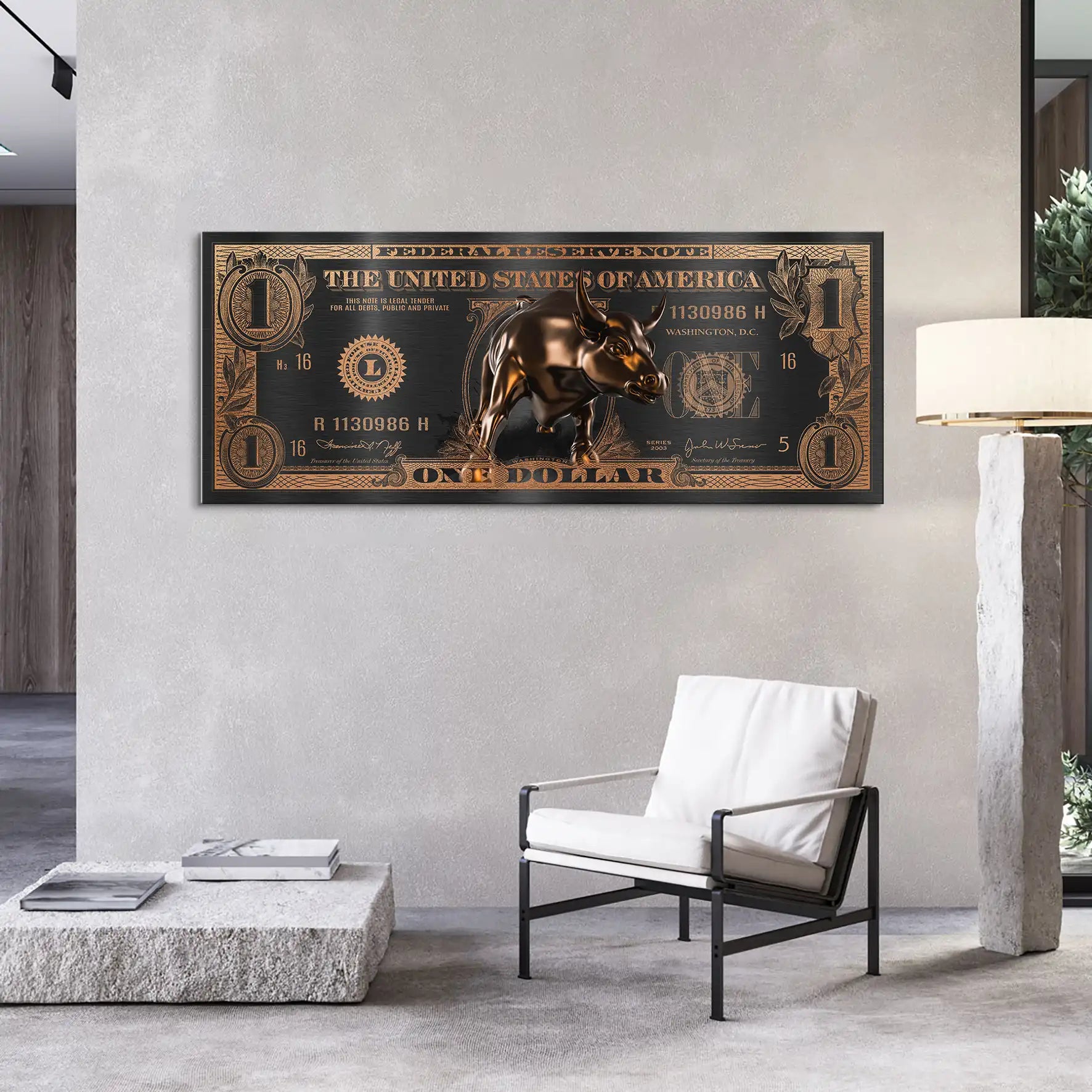 One Dollar Bull Style Leinwand Bild INGALERIE