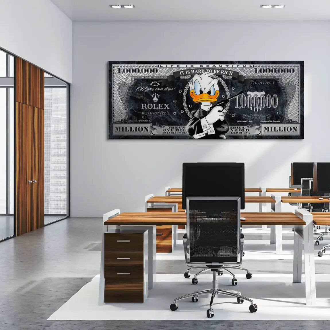 Donald Duck Bond Game Pop Art Leinwand Bild INGALERIE