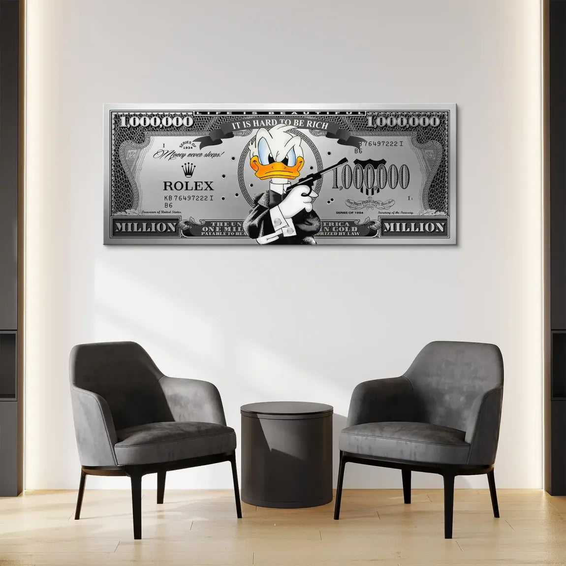 Donald Duck License to Bill Pop Art Dollar Leinwand Bild INGALERIE